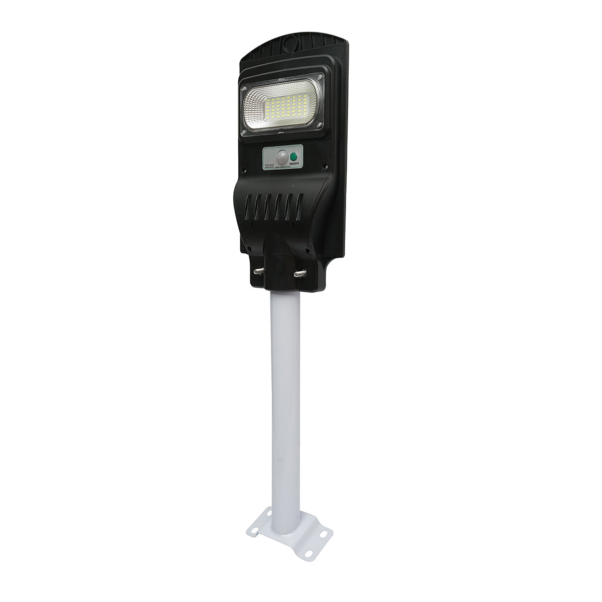 60W 6500K LED solar street lamp with 10W solar panel, 10000mAh battery, remote control, pole mount IP65 Breckner Germany